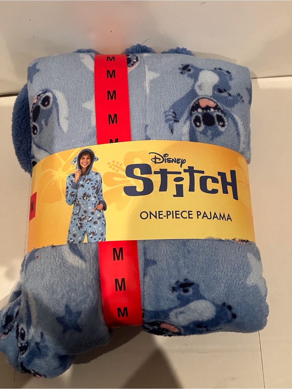 Disney Stitch Light Blue One-Piece Pajama - Kids